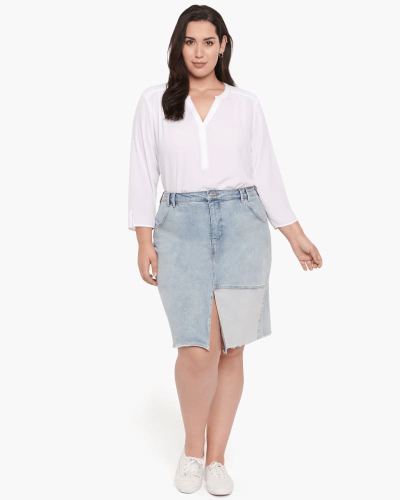 White denim skirt size 14 on sale